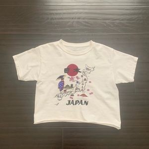 White japan crop top